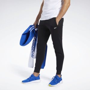 Spodnie Męskie Reebok Training Essentials Linear Logo Joggers Czarne PL 53PKLZS